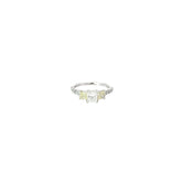 14k White Gold .72ct Princess Cut and .42ct Light Fancy Yellow Engagement Ring
